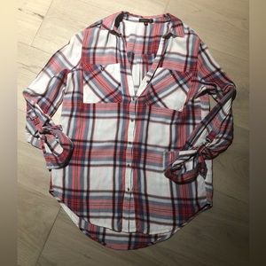 Dynamite Plaid Shirt, size XS